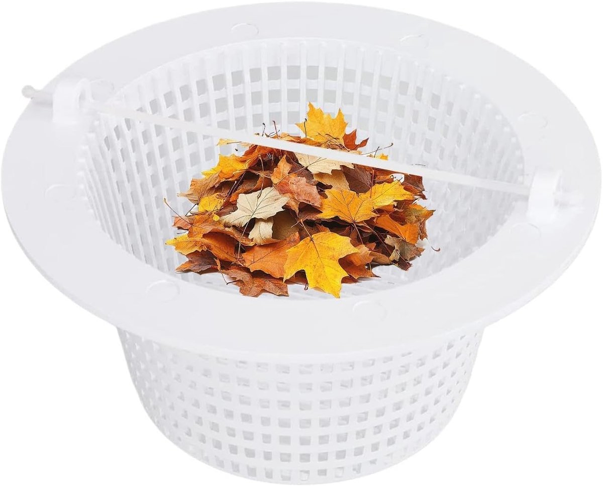 2pack Skimmermand voor bovengrondse zwembaden, 16 x 9,7 cm skimmand voor bovengrondse zwembaden, drijvend vuil- en bladvanger, reinigingsapparaat voor privé- en commercieel zwembadonderhoud