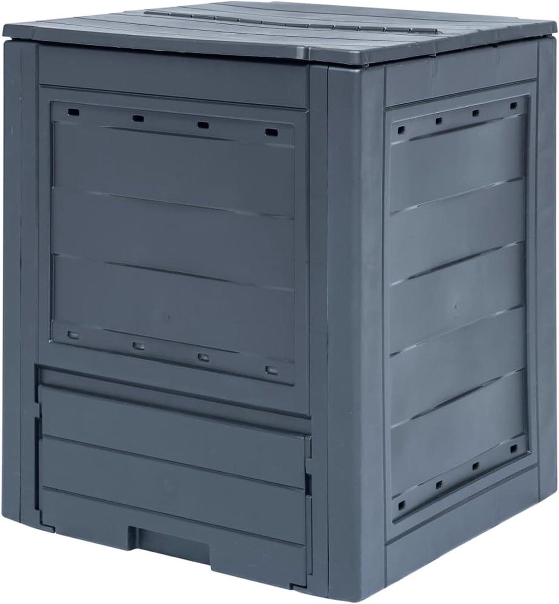 Tuincomposter - Compostbak Tuin - Organisch Afval Verwerken - UV- en Weerbestendig - 260 Liter - Grijs