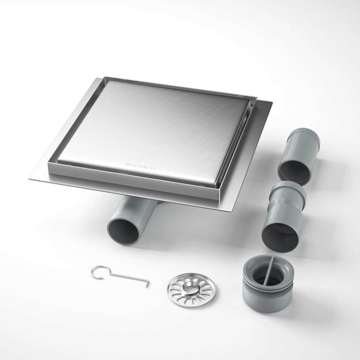 Vloerdrain Douche - 2in1 Tegeldrain - 20cm - Waterdicht - Haartfilter - Geschikt voor Douche