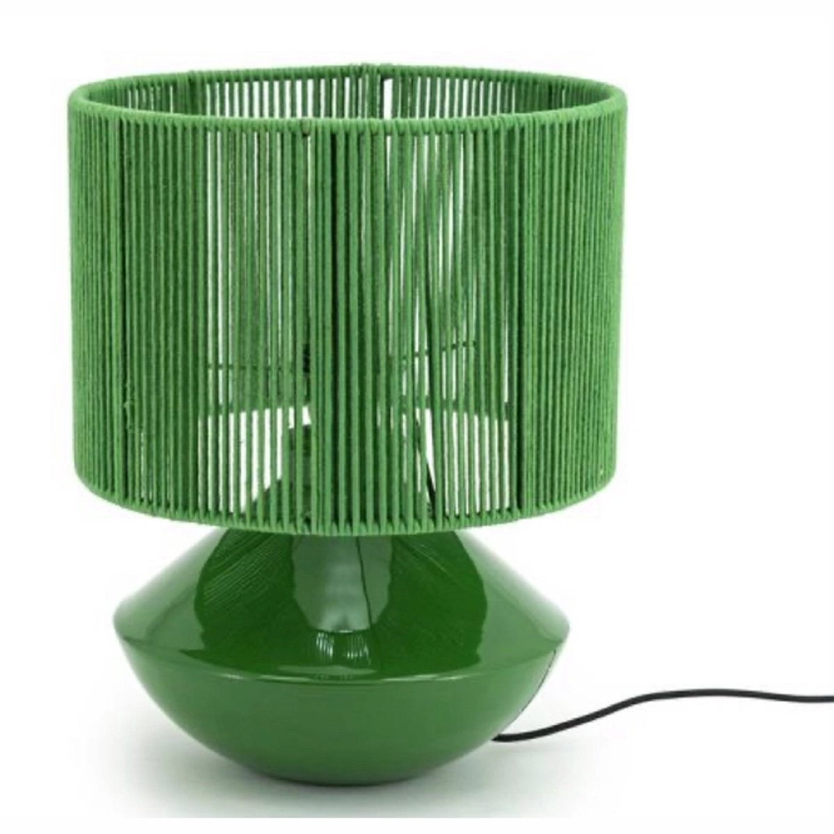 TafellampJive Green – metaal, groen, E27 - 29 x 92 x 38cm