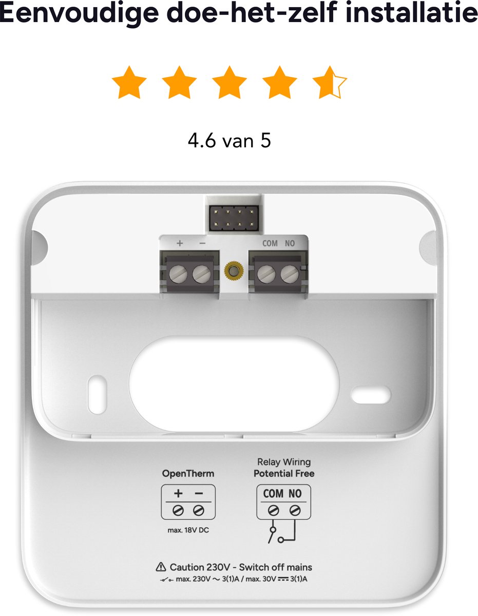 tado° Bedrade Slimme Thermostaat X (2e gen.) Multi-Room Starterskit - Incl. 2 Radiatorknoppen - OpenTherm & Relay - Matter, Google Home, Alexa & Apple Home - Wit thumbnail 5