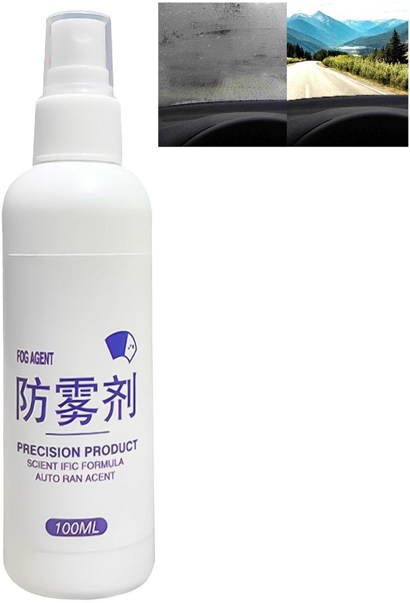 Effectieve anti-condens spray voor autoruiten en spiegels, 100 ml, voorkomt condensvorming en verbetert zichtbaarheid