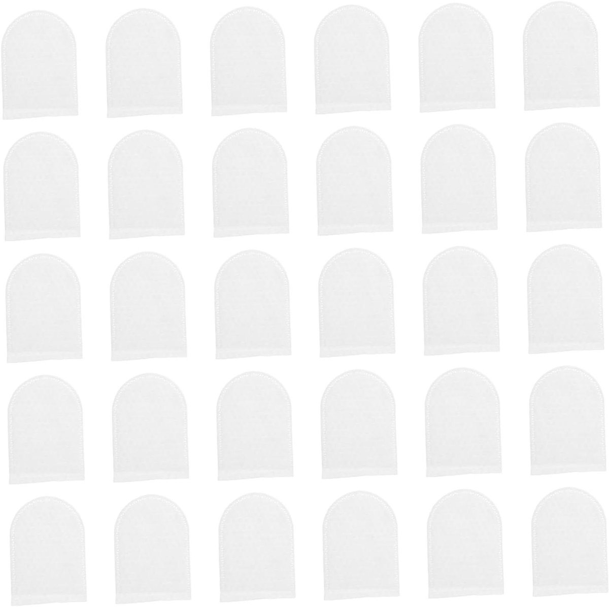 Wattenschijfjes Vingerwieg - Katoenen Rondjes Gezicht - Make-up Verwijderen - U-vormig Zakontwerp - 7.5 x 5.5 cm - Wit