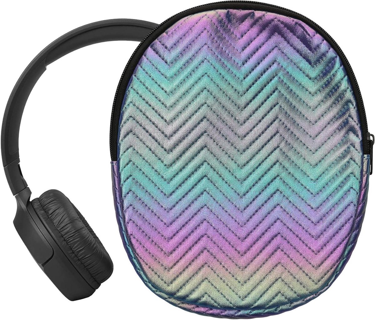 Hoes voor Headset - Headset Tas Case - Veilige Opslag - Metallic PU-leer - 258 x 21 x 12 cm