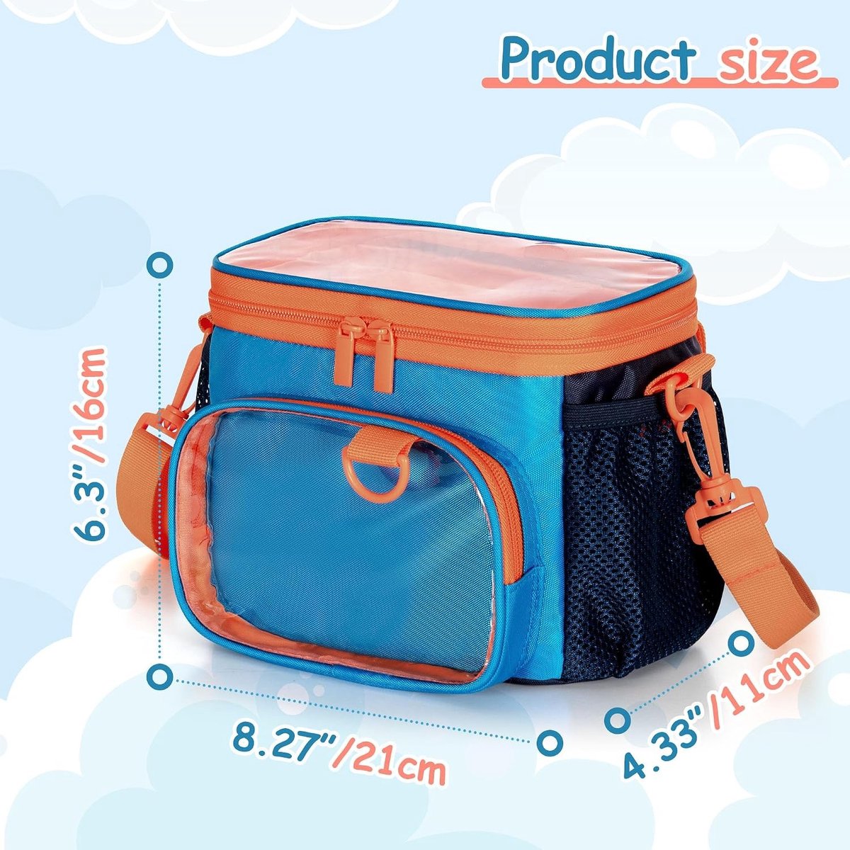 Stuurtas voor fiets - Blauw - 21 x 11 x 16 cm - Nylon Fietsmand met Verstelbare Klittenbanden - Voor Dagelijks Gebruik