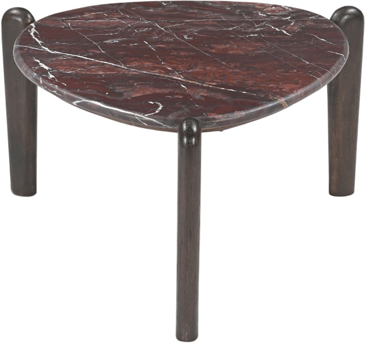 Starfurn - Bijzettafel Alva marmer 66 cm - bruin/rood