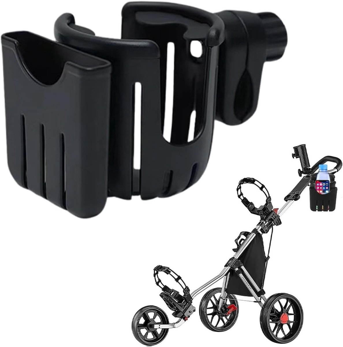 Verstelbare Flessenhouder voor Fiets en Kinderwagen - 360° Draaibaar, Geschikt voor MTB en Racefietsen