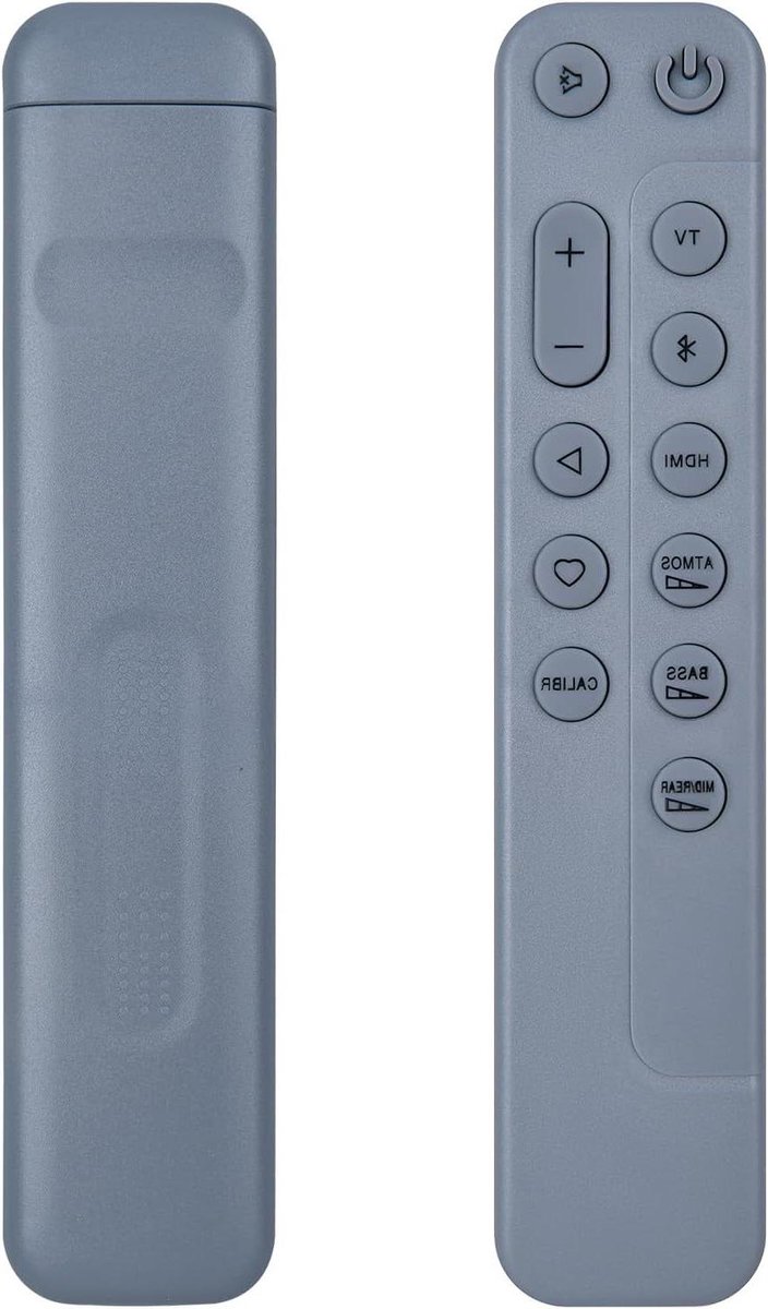 Vervangende Afstandsbediening - Universele Afstandsbediening Soundbar - Soundbar Bediening - Directe Werking - 18.8 x 5.7 x 2.4 cm - Grijs