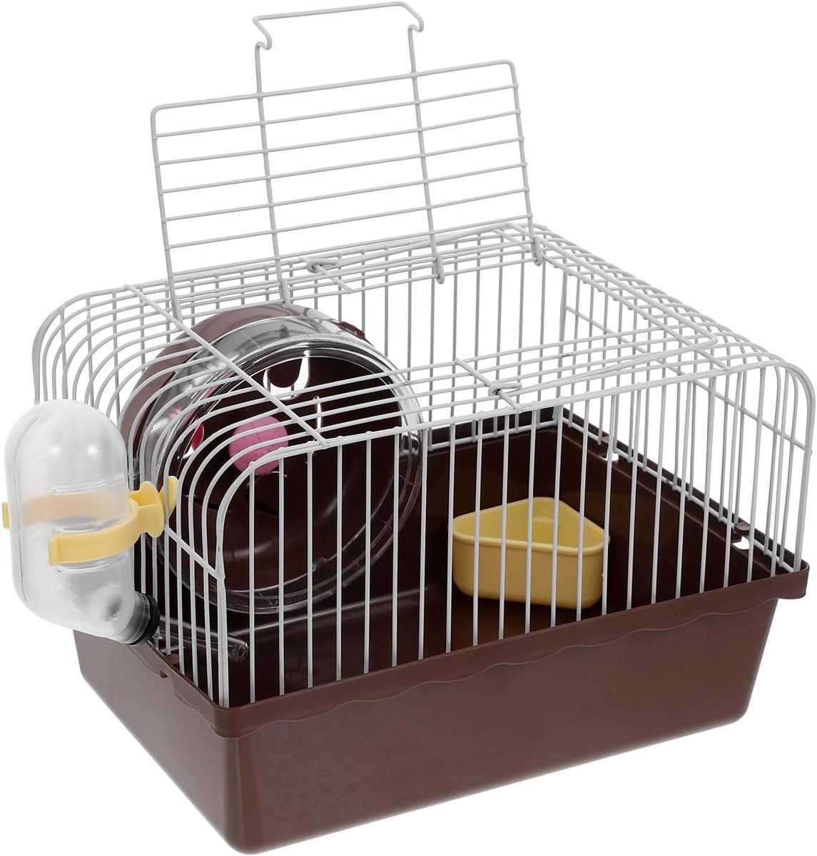 Hamsterkooi - Draagkooi Huisdier - Vervoer Huisdier - Transparante Behuizing - 27 x 21 x 17 cm - Koffie