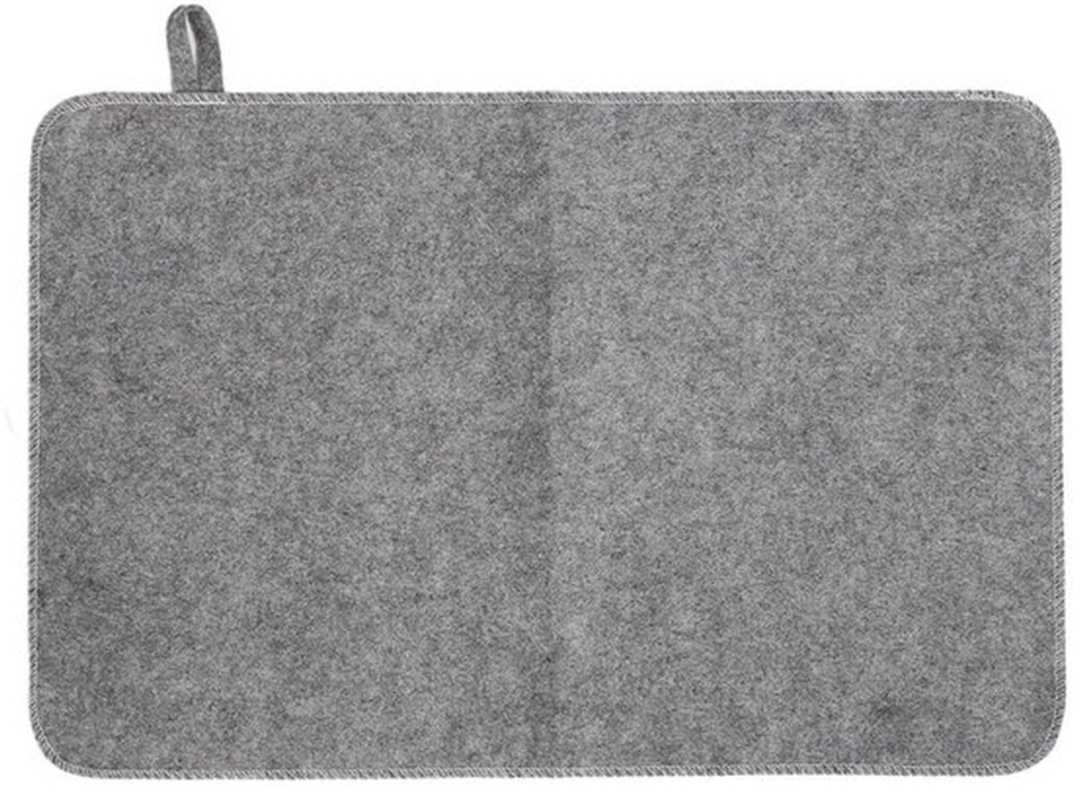 Saunakussen met sterke waterabsorptie - Viltmateriaal - Ademend - Draagbaar met opknoping ring - Comfortabel - Geschikt voor sauna/bad - Saunamat