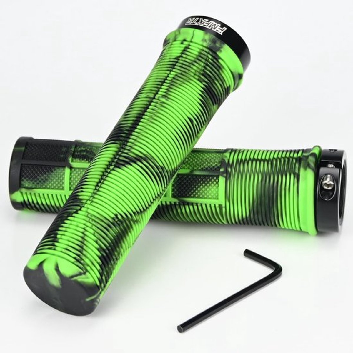 Fietsstuurgrepen Antislip - Ergonomische Handgrepen - Aluminium Sluiting - 22 mm Binnendiameter - Geschikt voor MTB/BMX - Hoogwaardig TPR-Rubber - Fietshandgrepen