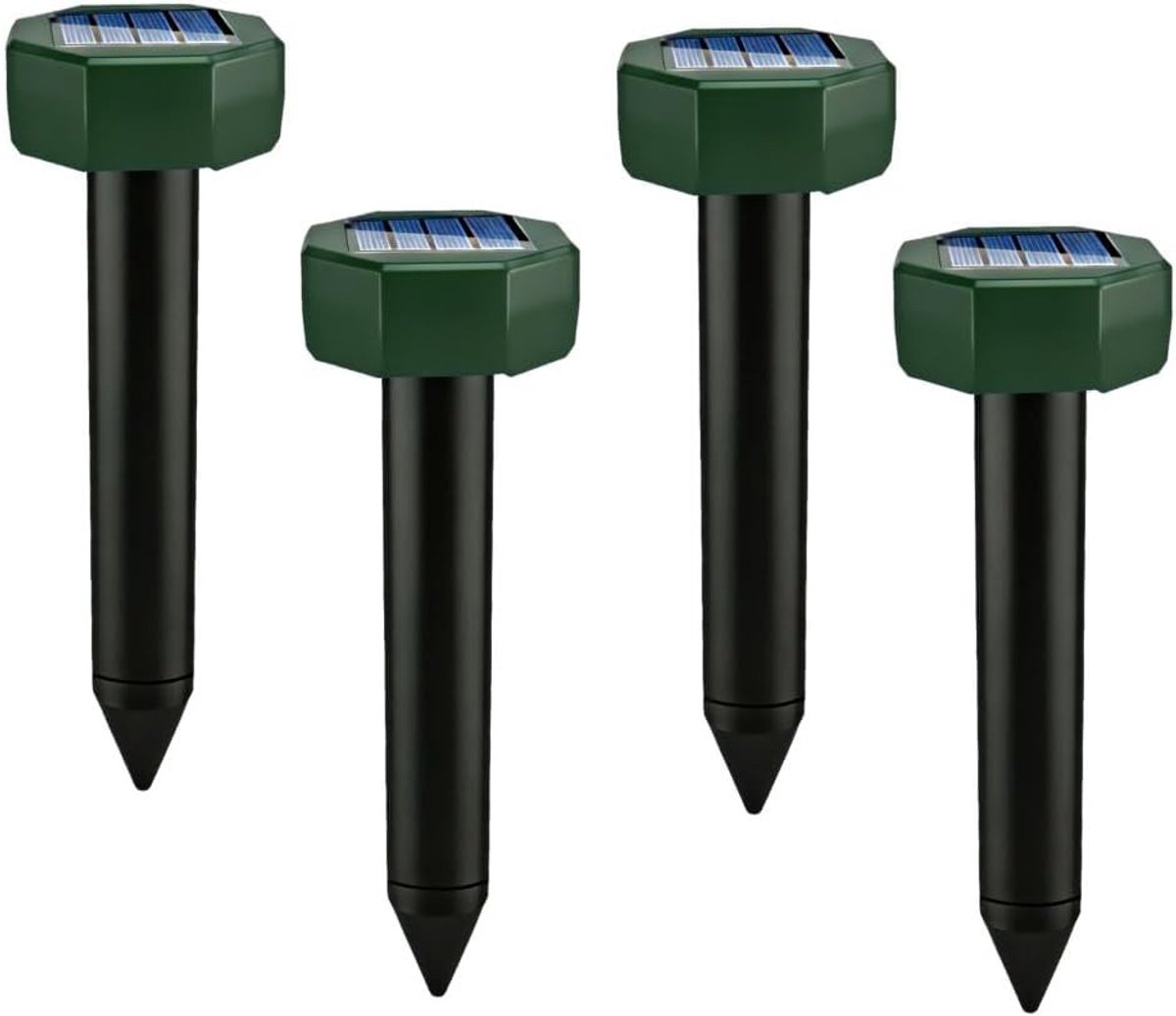 Muizenverjager - Wit - Ultrasone Mollenverjager op Zonne-energie - Waterdicht ABS Kunststof - Voor Tuin en Buiten