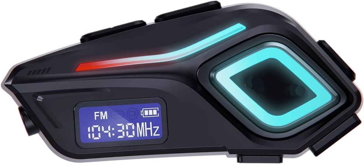 Motorhelm-headset - Zwart - ABS en Siliconen - Met FM-Radio en IP65 Waterdicht - Voor Motorfietsrijders