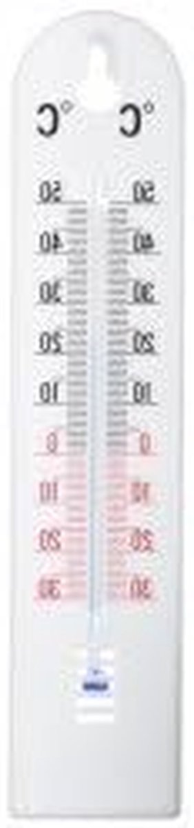 Wandthermometer - Buitenthermometer Tuin - Tuin Temperatuur Meten - Strak Tijdloos Design - 1 Stuk - Wit