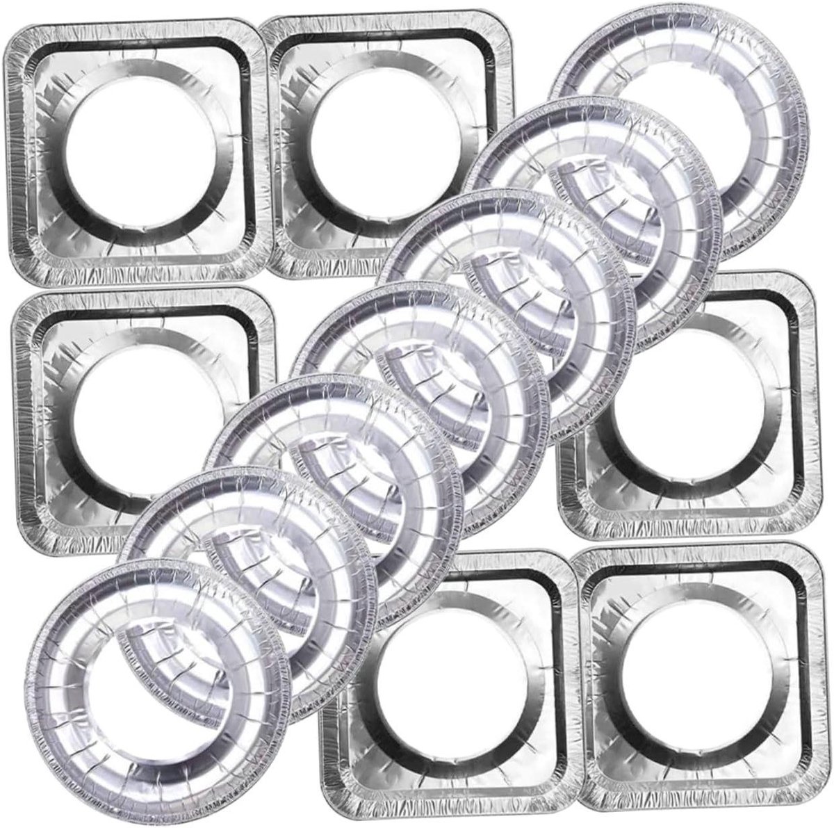 Fornuis Beschermers - Oliebestendige Onderleggers - Keuken Schoonhouden - Aluminiumfolie Pads - 20 stuks - Zilver