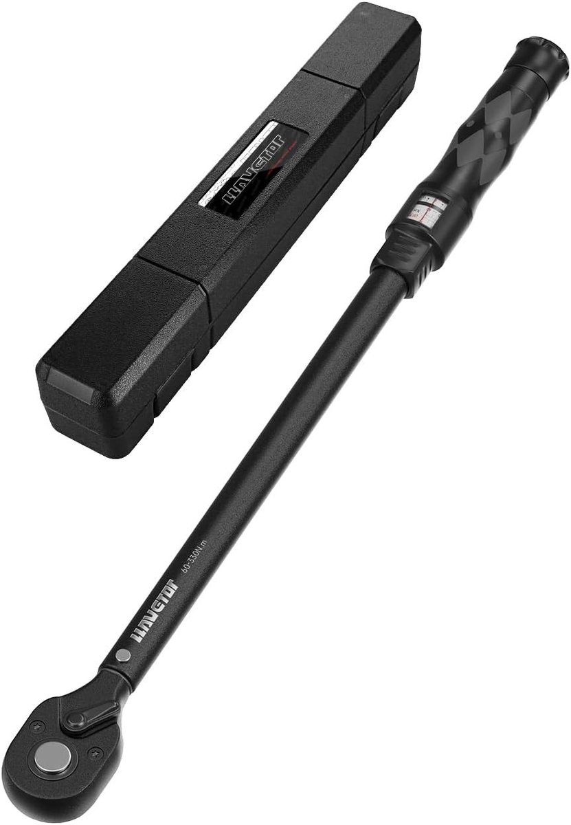 Momentsleutel voor fiets - Zwart - 1/2 inch - Hoge Nauwkeurigheid Ratelmomentsleutel - Voor Auto en Motoronderhoud