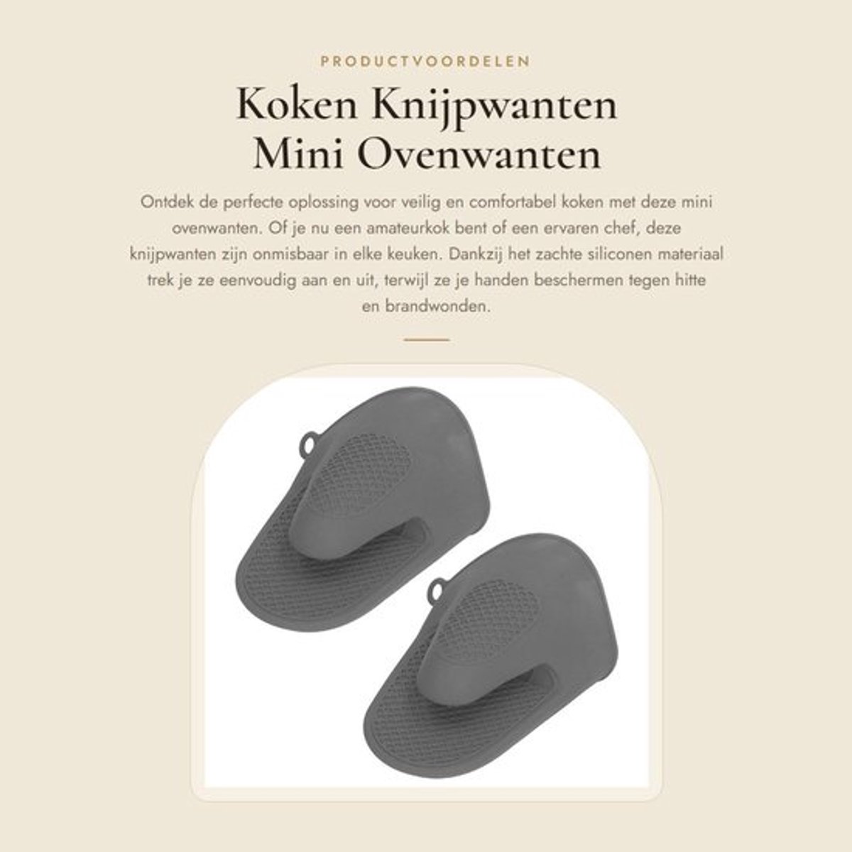 Ovenwanten Hittebestendig - Mini Ovenwanten 2 Stuks - Siliconen Kookhandschoenen - Anti Brandwonden - Duurzaam - Comfortabel Draagcomfort - Keukenhandschoenen
