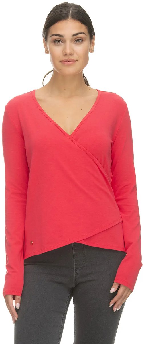 Dames-T-shirt met lange mouwen Ragwear Sanvy Rood