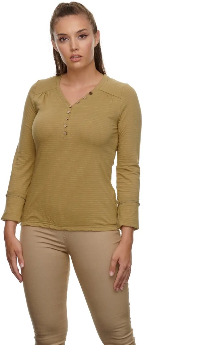 Sustainable Lange Mouwen T-shirt Dames Ragwear Pinch Creme