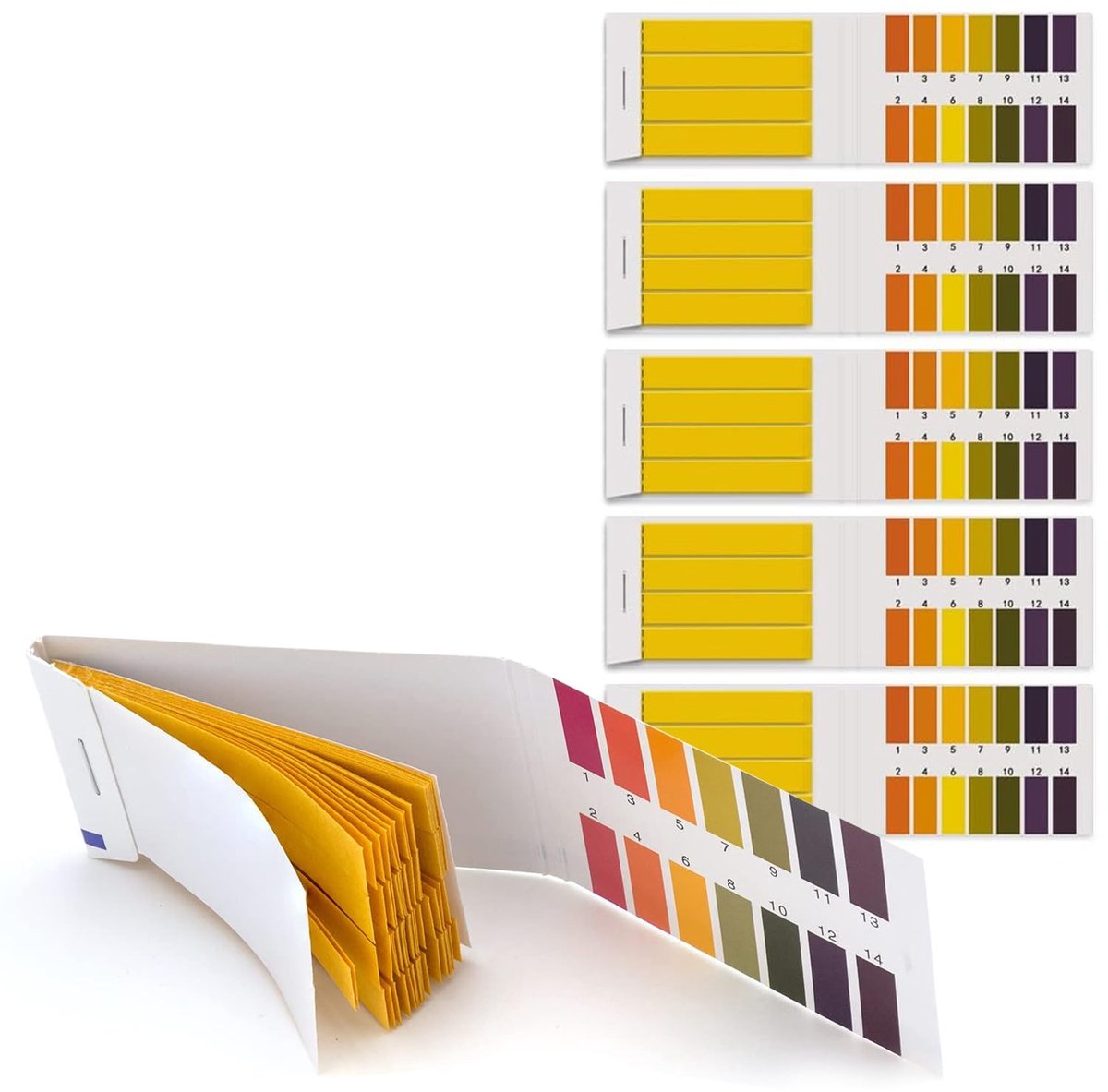 Set van 5 pH-teststrips voor water, bodem en vloeistoffen - pH 1-14, ideaal voor aquariums, voeding en cosmetica (400 strips)