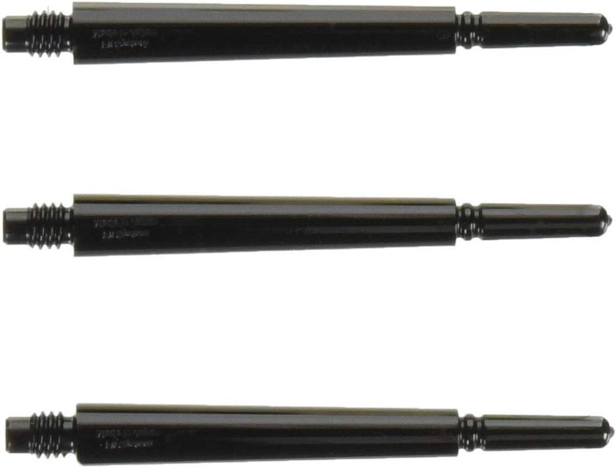 Darts Shafts - Dart Accessoires - Darts Spelen - Versterkte Kunststof - Maat 6 (35mm) - Zwart