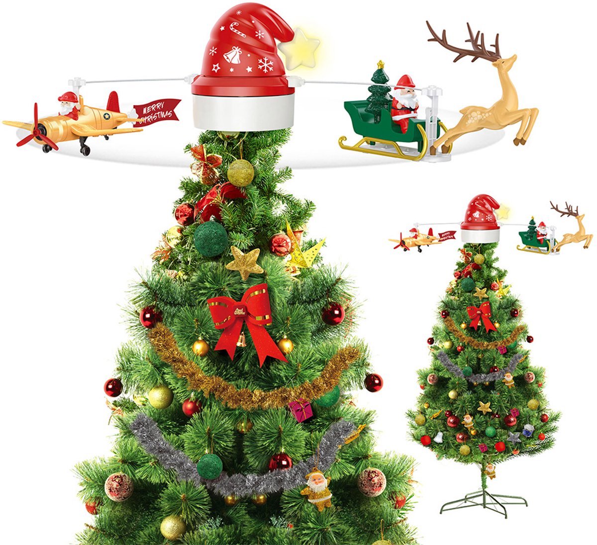 Clayre & Eef Kerstboom Piek Rood Kunststof