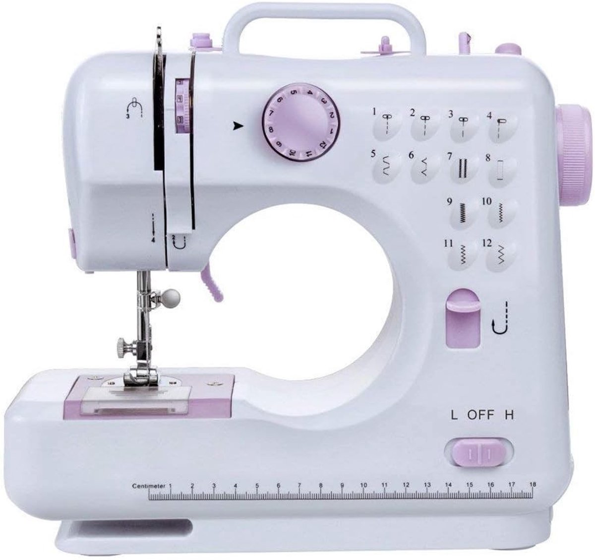 Draagbare Naaimachine - Paars - Mini Formaat - Multifunctionele 12 Naald Elektrische Machine - Voor Beginners en Doe-Het-Zelf Projecten