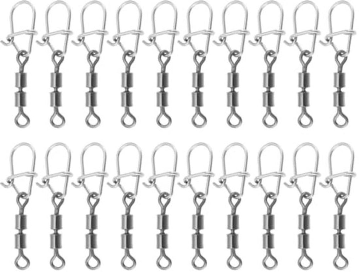 20 stuks Vissnap Swivels Lure Pin Connector voor Platformvissen Zeevissen Zoetwatervissen Lure