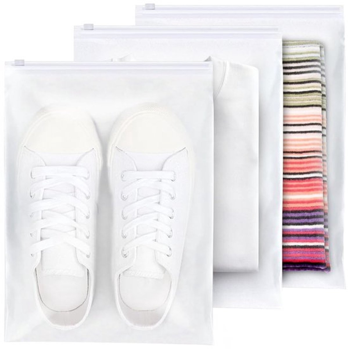 Ritszakken 30 stuks - Herbruikbare/waterdichte zakken - 40 x 30 cm - Opbergzakken voor kleding/schoenen - Duurzaam/milieuvriendelijk - Perfect voor organiseren en opbergen - Ziplock Zakken