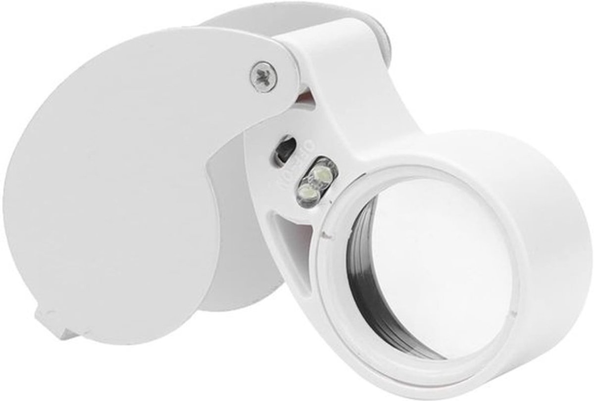 Verlicht Vergrootglas - 40X Vergrootglas - Ideaal voor Sieraden en Detailwerk - Compact Formaat - Oogvergrootglas - Handig voor Hobbyiste...