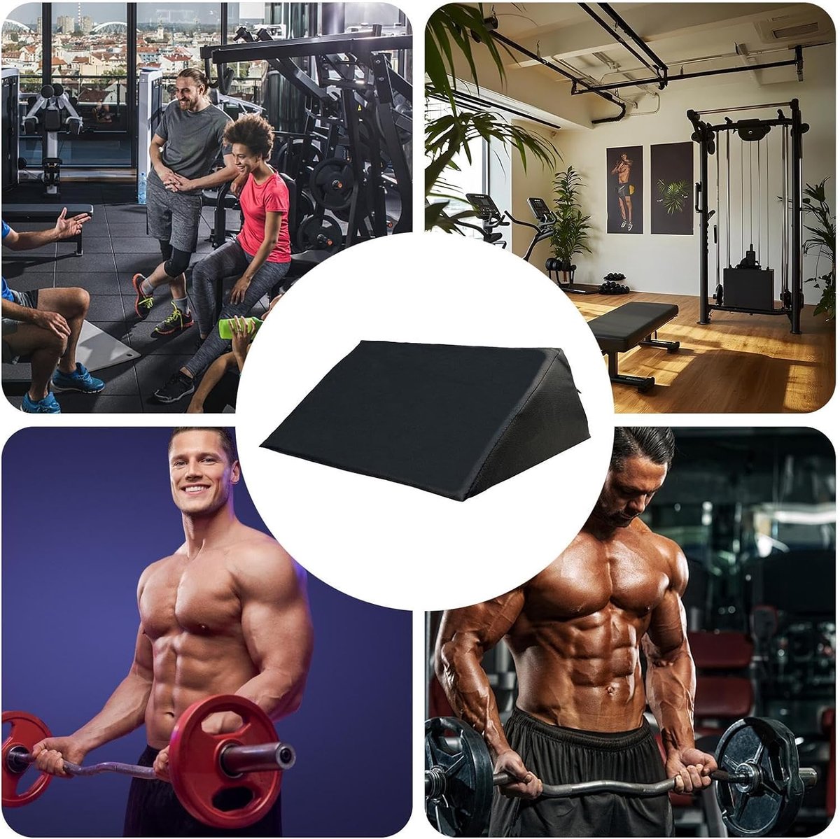 Preacher Bank - Biceps Trainer - Arm Training - Drukverminderend Ontwerp - 50 x 28 x 16 cm - Zwart