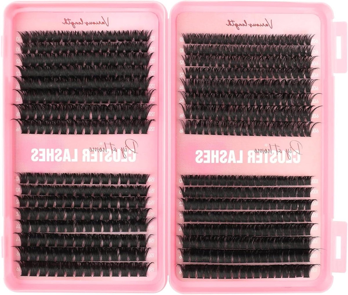 Cluster Wimpers Boek - Individuele Wimpers - Volume Creëren - 544 Stuks Set - 10-16MM - Zwart