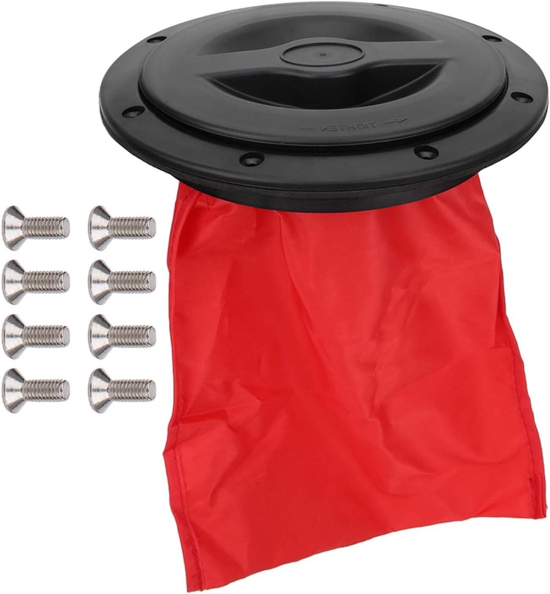 Waterdichte ronde dekplaat voor kajakluik - Compacte ABS deksel met UV-bescherming en opbergzak voor visspullen (6 inch)