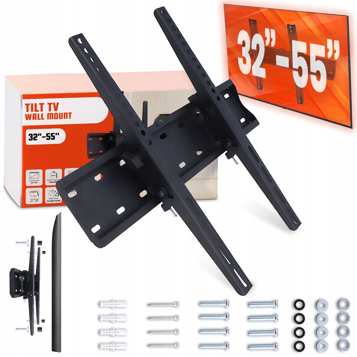 Merkloze TV Muurbeugel 32'' - Verstelbaar & Extra Sterk tot 40kg