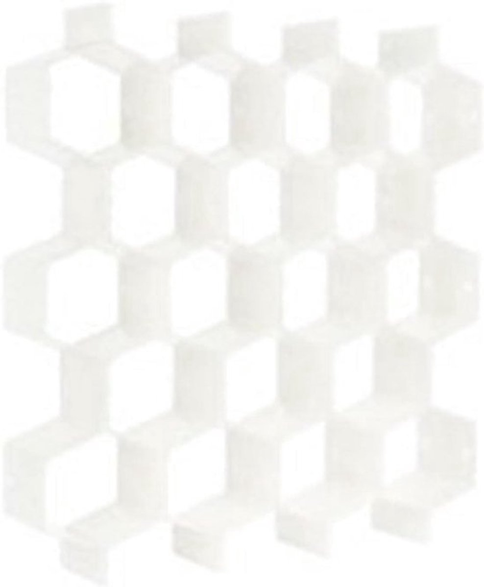 Praktische Ladeverdeler voor Ondergoed, Sokken en Kleding - Organiseer je Kasten met deze Honeycomb Opbergoplossing in Wit