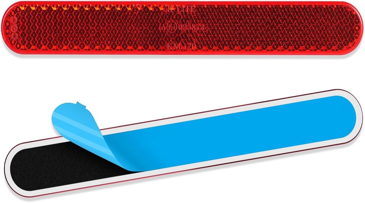 Reflectoren voor Motor en Fiets, Set van 2, Zelfklevend Rood, E4 Cat Eye Reflector, Veiligheid en Multifunctioneel Gebruik