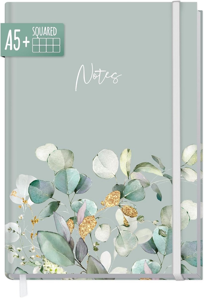 Digitaal notitieboek - Mintgroen - 15,6 x 21,2 cm - Geruit Papier - Voor Schrijven en Tekenen