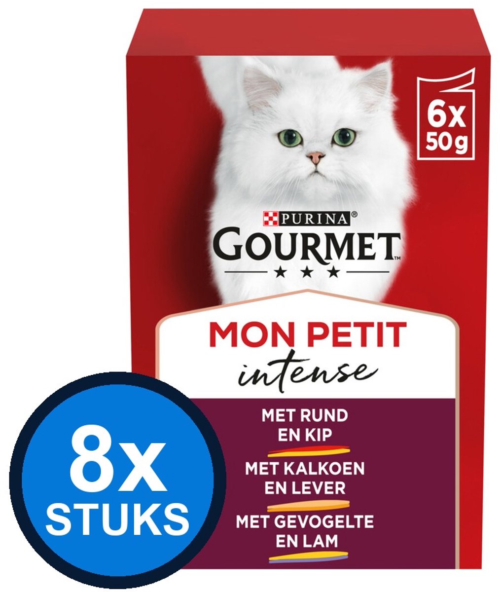 Gourmet Gourmet Mon Petit - Duo Vlees - Kattenvoer - 6x50g