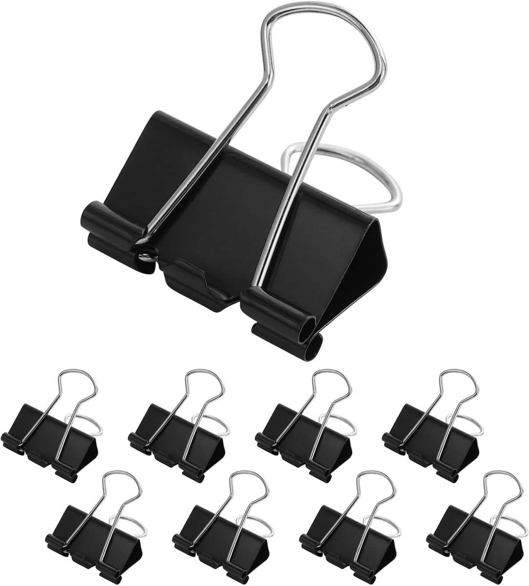 Foldback Klemmen - Zwart - 60 mm - Robuuste Kantoorklemmen - Voor Thuis, Kantoor en School