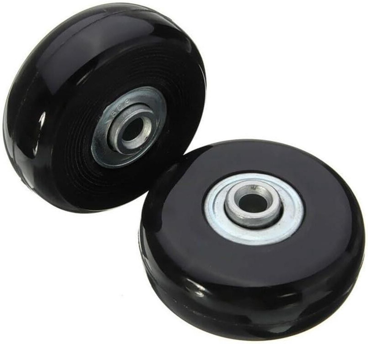 Kofferwielen Set - Bagagewielen Vervangen - Reizen Reparatie - Stil Rubber - 4 Stuks 50mm - Zwart