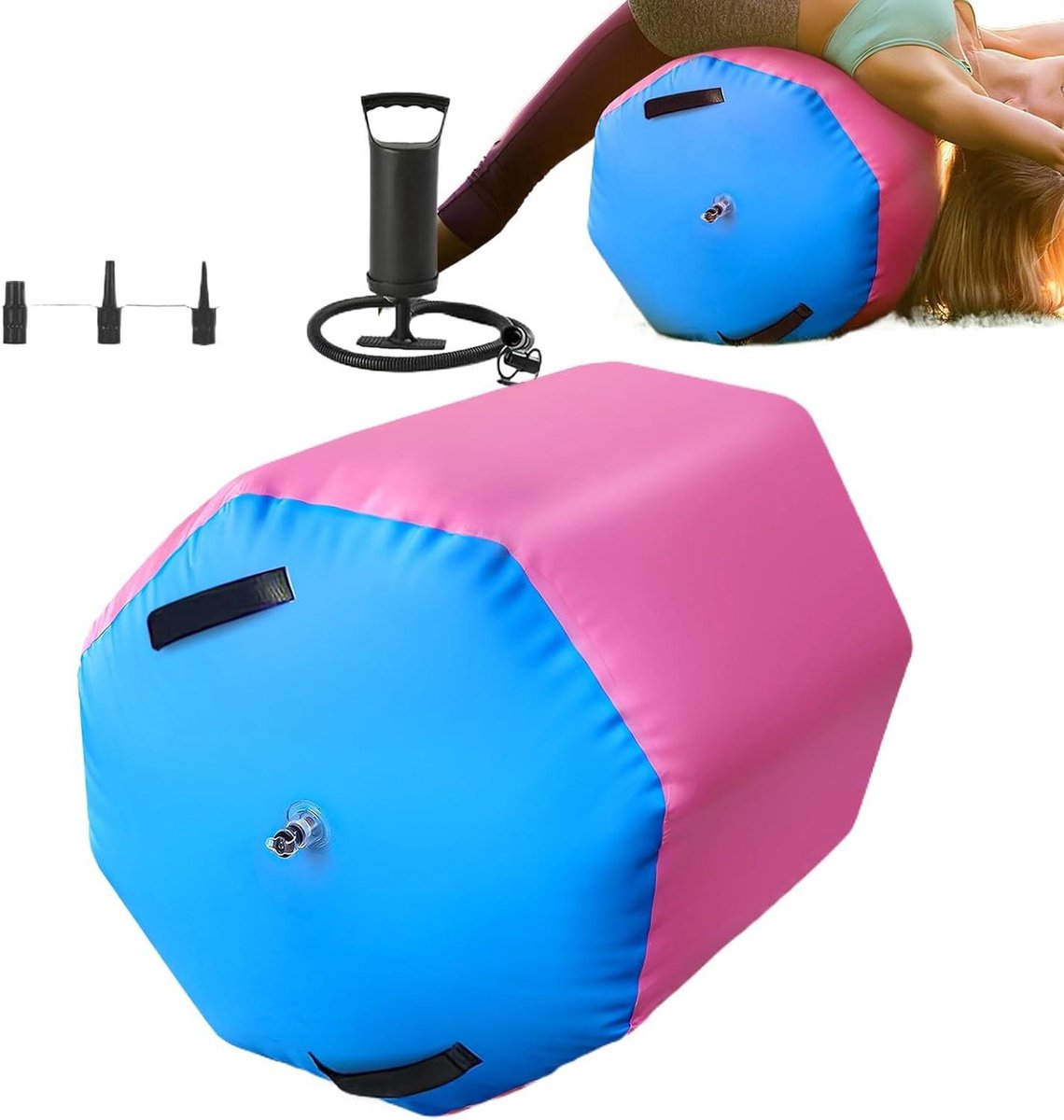 Gymnastiekrol - Fitness Cilinder - Oefenen & Training - Dempend Beschermingssysteem - 0.9 x 1 m - Blauw