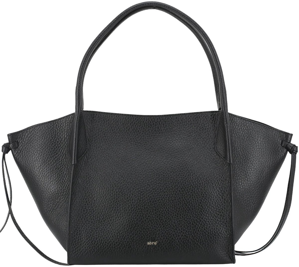 abro shopper schoudertas Leather Tekla Vibe Big Shopper Black / Gold zwart
