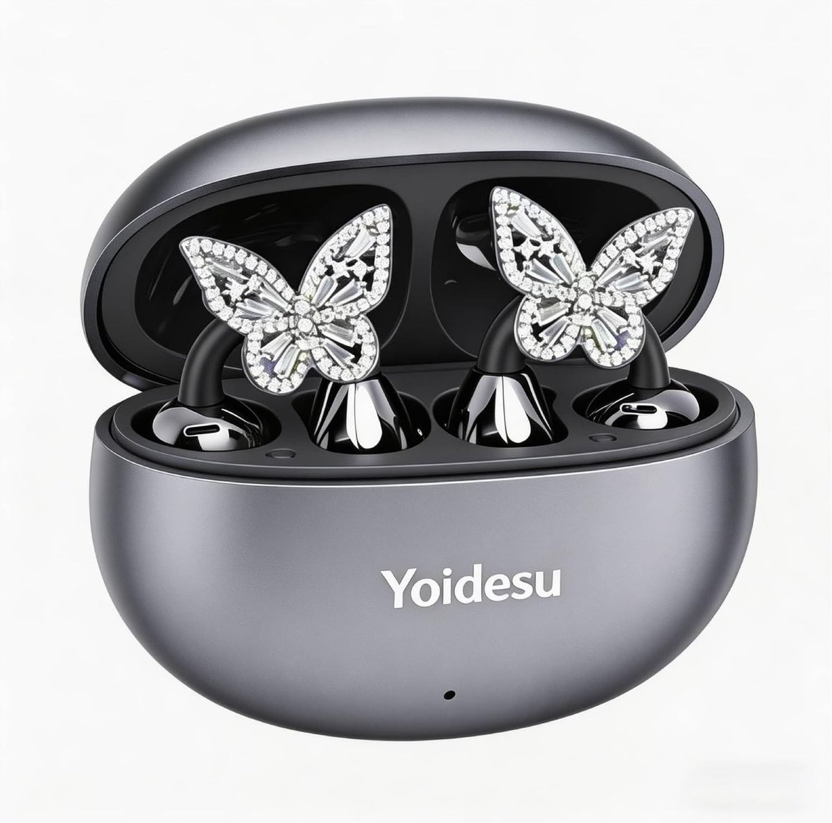Bone conduction headphone - Wit - Draadloos Bluetooth 6.0 - Clip-on Design met Ruisonderdrukking - Voor Dames