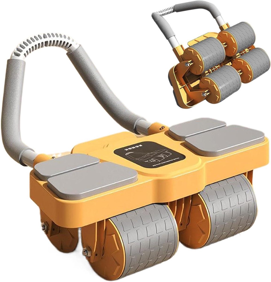 Buikspierroller met Steun - AB Roller Fitnesswiel - Buikspieren Trainen - Automatische Terugslag - 39 x 24 x 14 cm