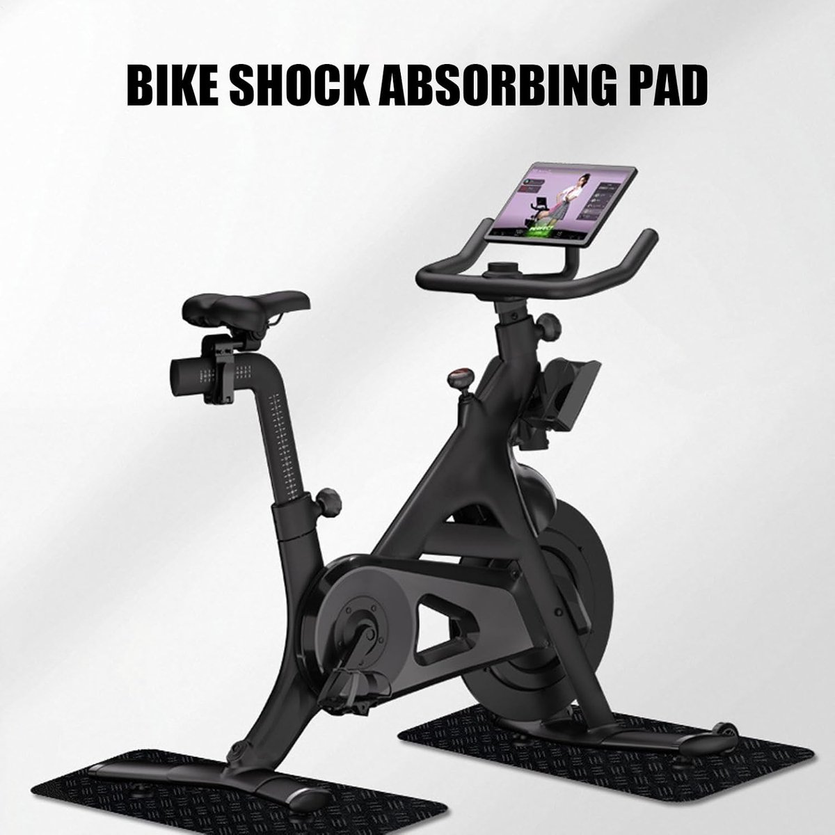Fietsmat - Hometrainer Mat - Vloer Beschermen - Antislip Dubbelzijdig - 63.5x30x0.5 cm - Zwart