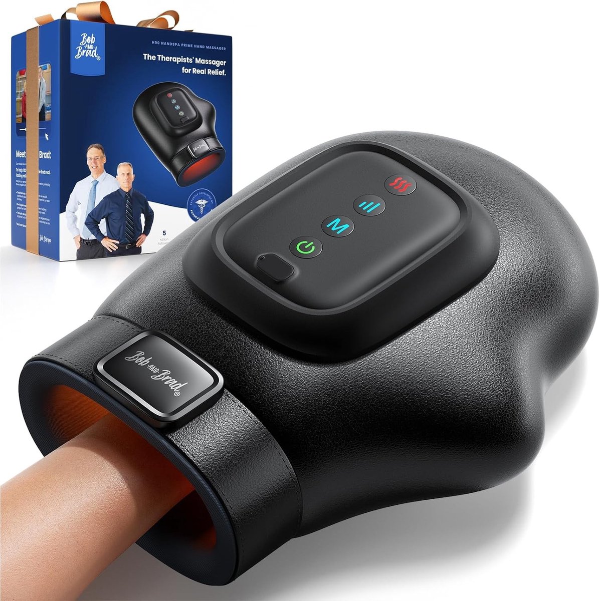 Handmassageapparaat - Middernachtzwart - Comfort voor Vermoeide Handen - Met Warmte en Massagefunctie