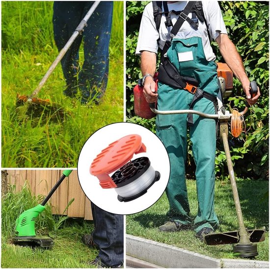 6 Stuks Kunststof Grasmaaier Spoel met Veer - Trimmer Draadspoel Vervanging en Accessoires voor Efficiënt Grasmaaien en Tuinonderhoud — afbeelding 4