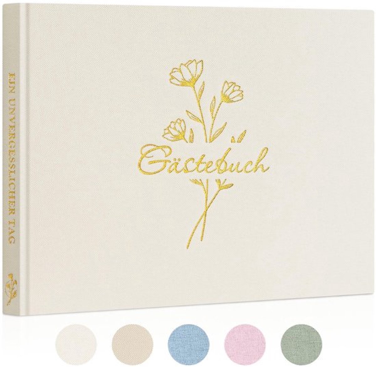 Gastenboek Bruiloft - Gastenboek Verjaardag - Gastenboek Jubilea - Blanco Gastenboek - Linnen Gastenboek - Bruiloftsalbum - Herinneringsboek