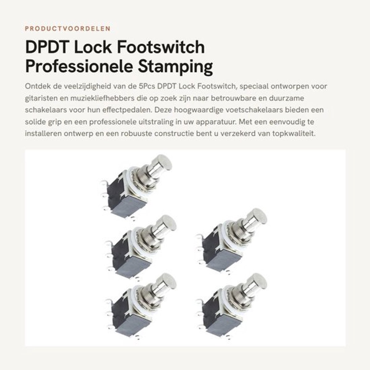 DPDT Lock Footswitch - Professionele Stamping Guitar Effect Pedalen - Ideaal voor Muzikanten - Perfect voor Gitaar - Voetbediening Effect...
