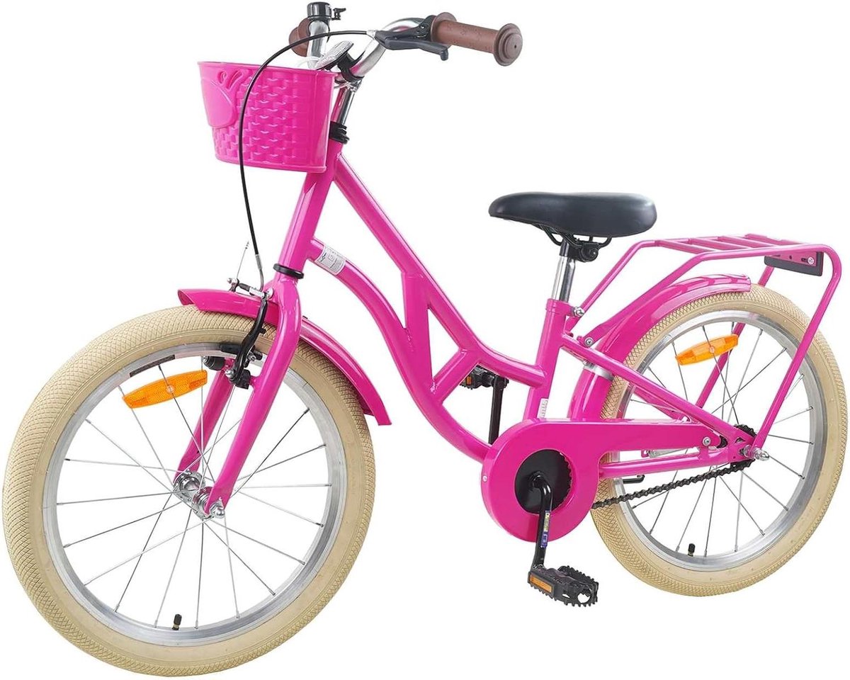 Kinderfiets sfiets sfiets Actief Buiten Spelen Verstelbaar Zadel Stuur 24 inch Donkerroze